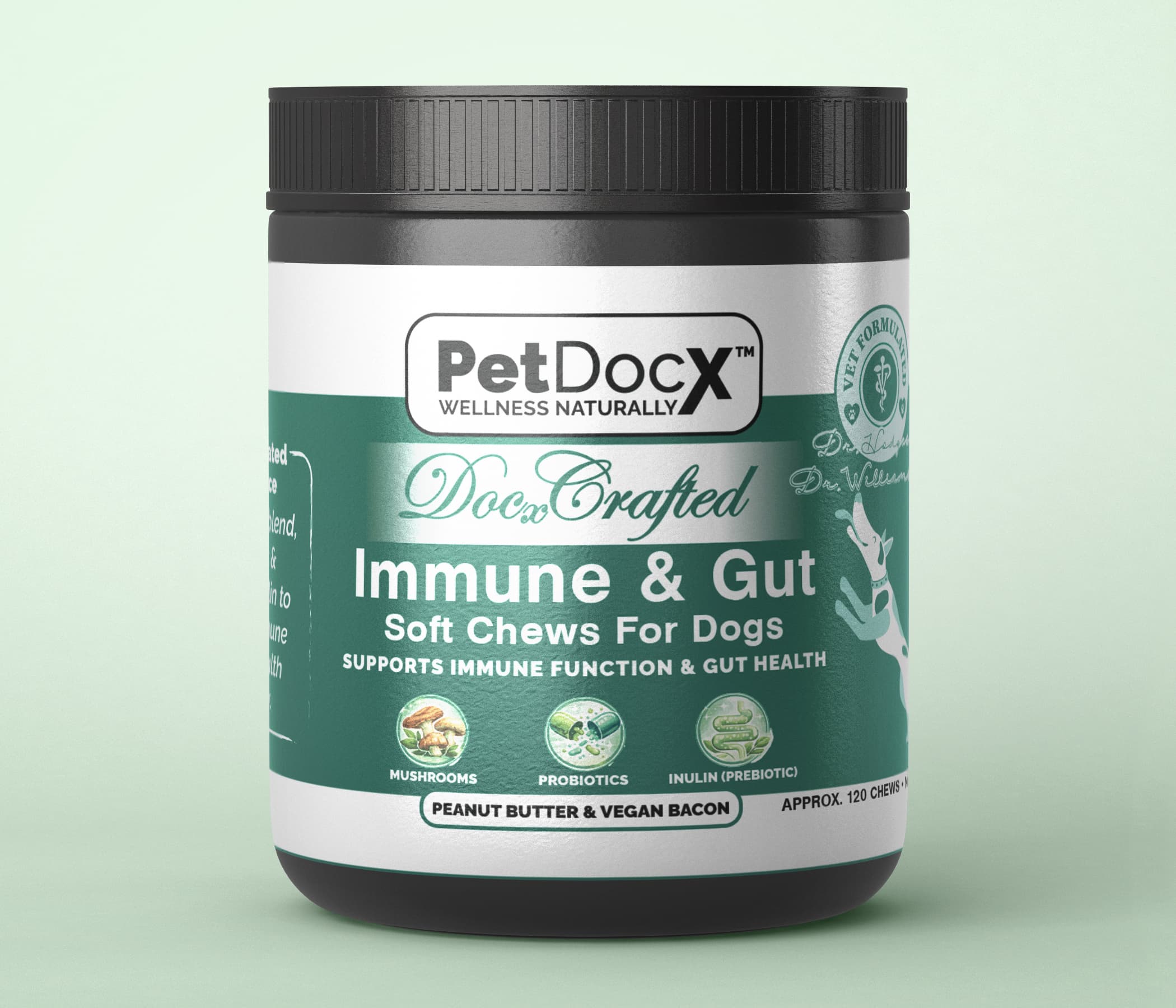 PetDocX Crafted Immune & Gut — Immune, Gut & Joint Soft Chews for Dogs by PetDocX